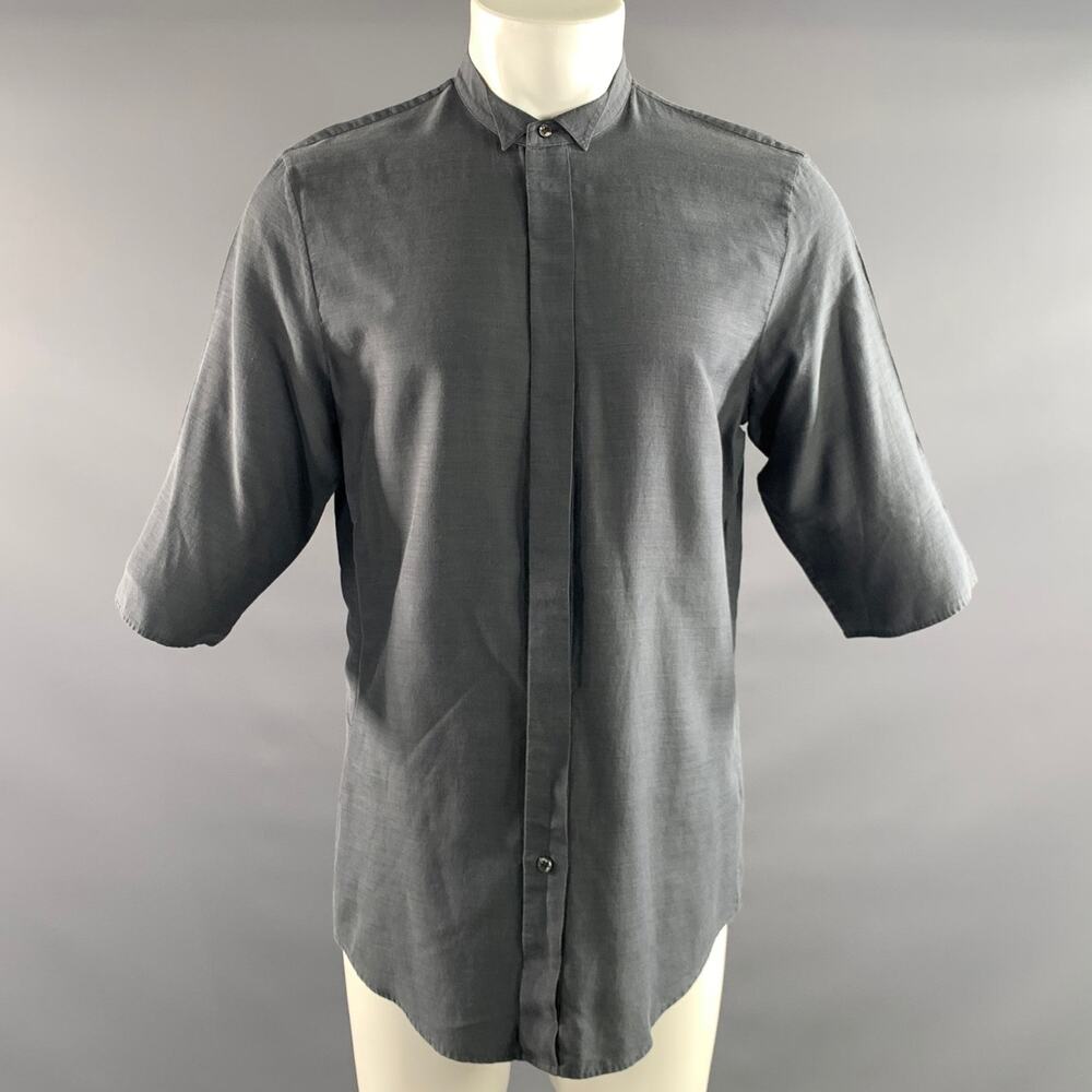 MAISON MARTIN MARGIELA Size M Grey Cotton Blend Long Sleeve Shirt